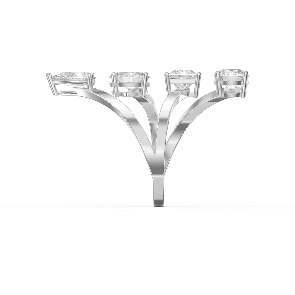 Forward Stackable 4 Stone Design Fashion ring