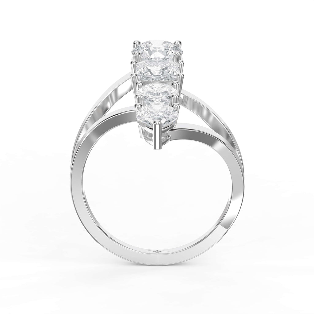 Forward Stackable 4 Stone Design Fashion ring