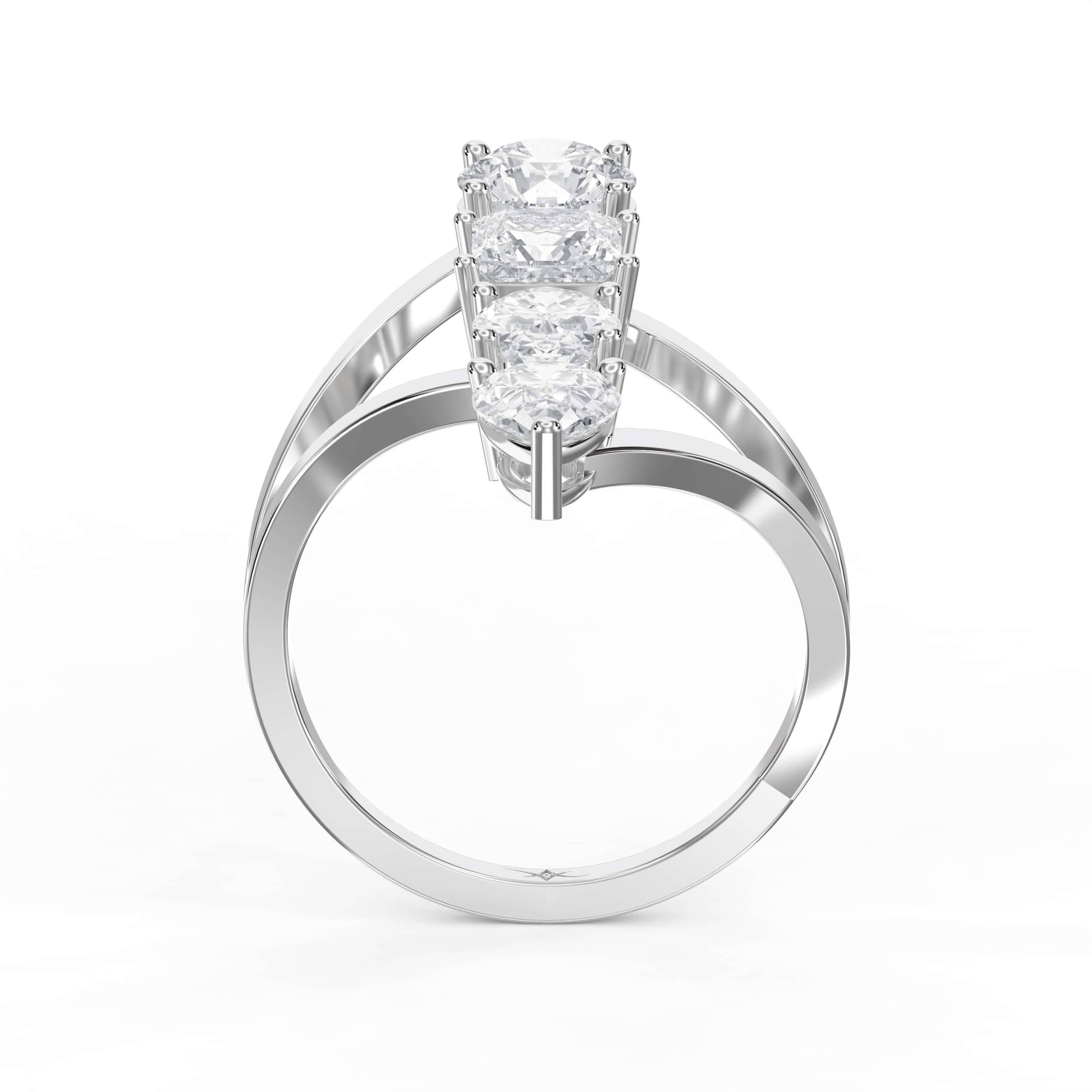Forward Stackable 4 Stone Design Fashion ring