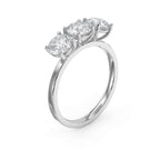 Three-Stone Round Brilliant-Cut Diamond Fashion Ring