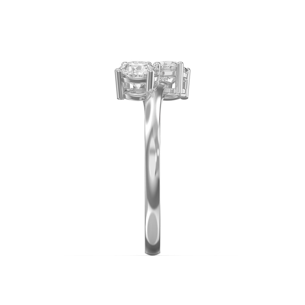 Toi et Moi Ring with Two Round Brilliant Diamonds