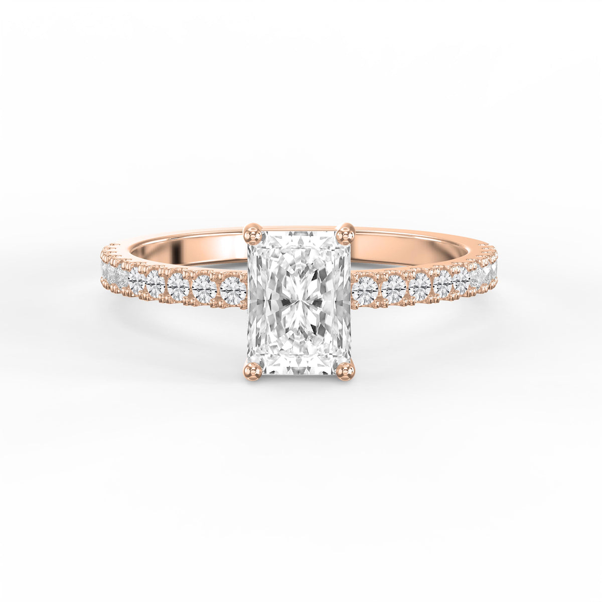 Radiant Cut Lab Grown Diamond Engagement Ring