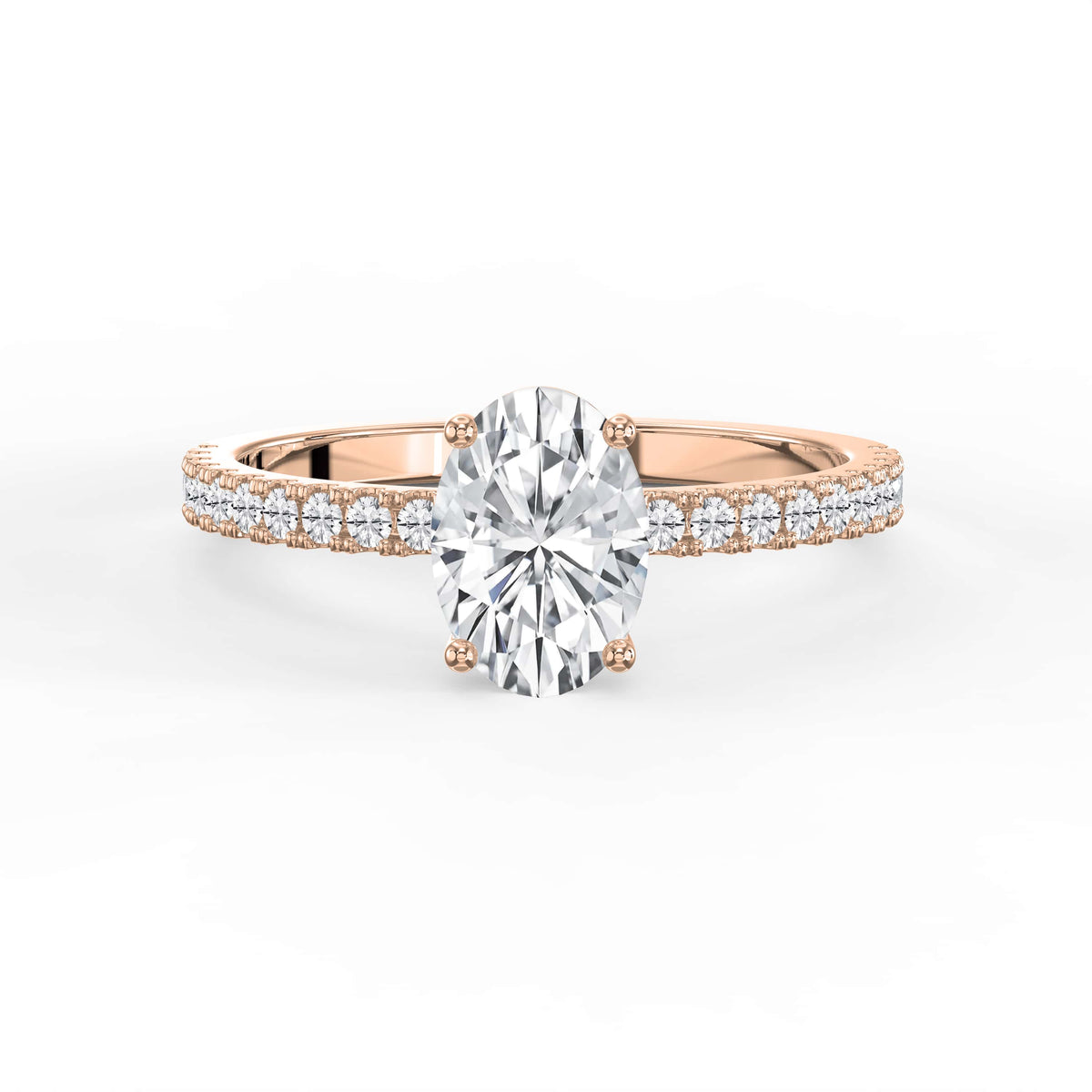 Oval Cut Lab Grown Diamond Engagement Ring