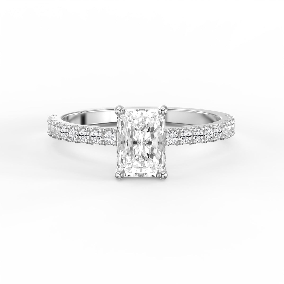 Radiant Cut Lab Grown Diamond Engagement Ring