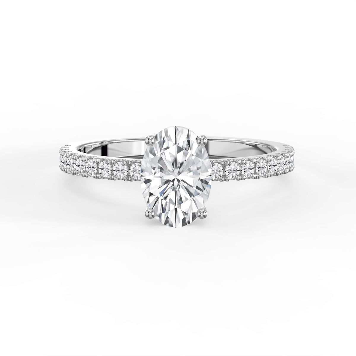 Oval Cut Lab Grown Diamond Engagement Ring