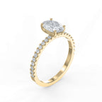 Oval Cut Lab Grown Diamond Engagement Ring