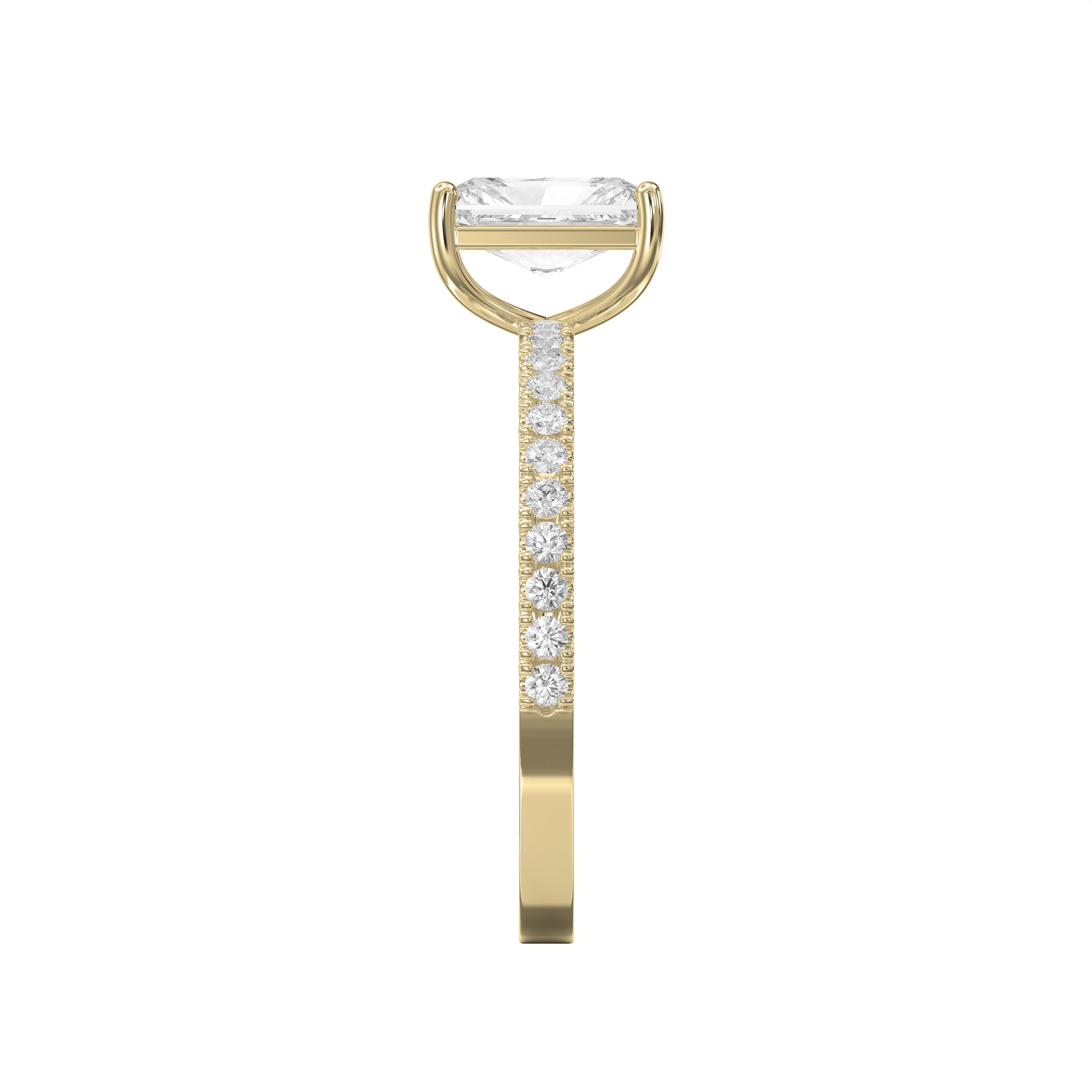 Radiant Cut Lab Grown Diamond Engagement Ring