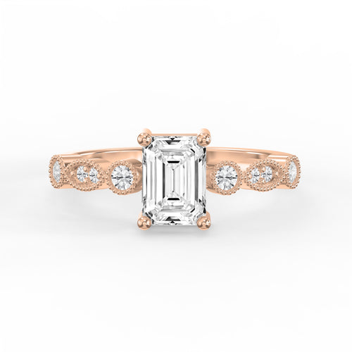 Antique Line Emerald Ring