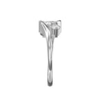 Modern Three-Stone Diamond Bypass Unique Swirl Design