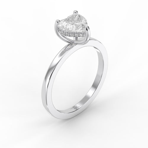 Amour Whisper Heart Hidden Halo Ring