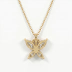 Butterfly Marquise Cut  Diamond Pendant Necklace