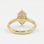 Dutch Marquise Cut Hidden Halo Lab Diamond Engagement Ring