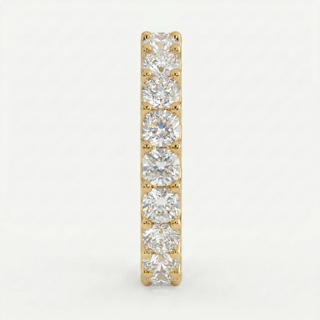 Cushion Cut Diamond Full Eternity Wedding Ring
