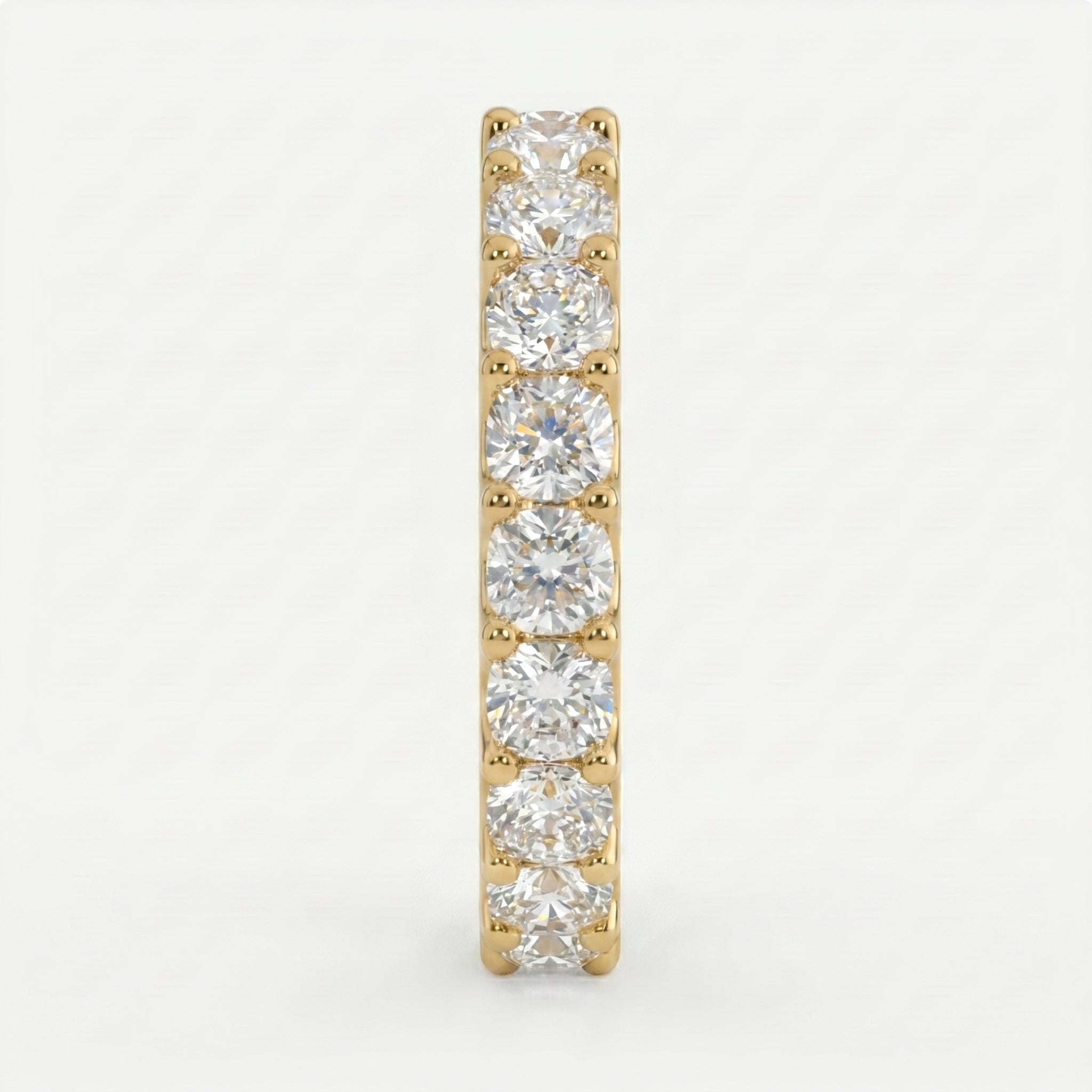 Cushion Cut Diamond Full Eternity Wedding Ring