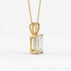 Emerald Cut Diamond Pendant Necklace