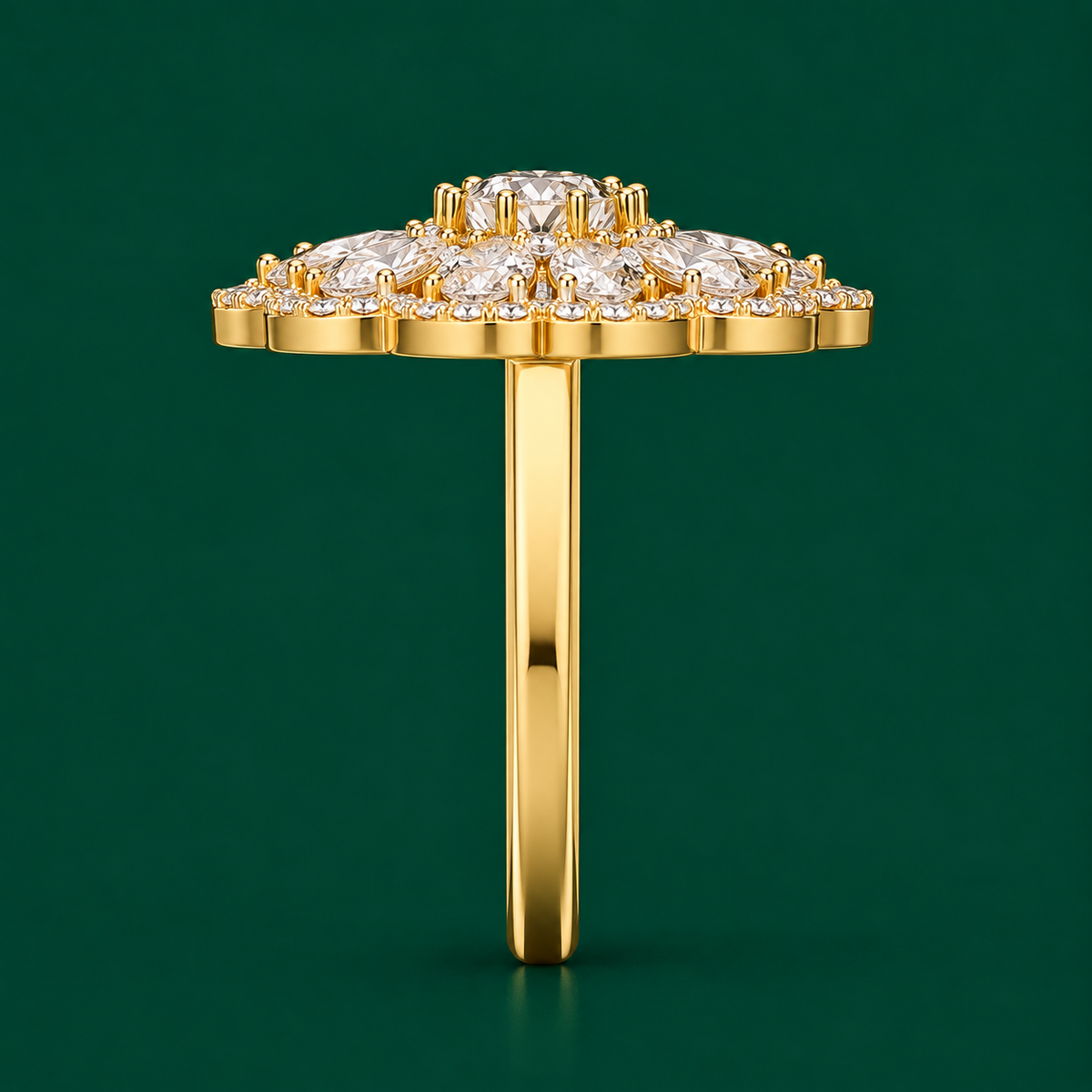Marguerite Cluster Ring, view 4