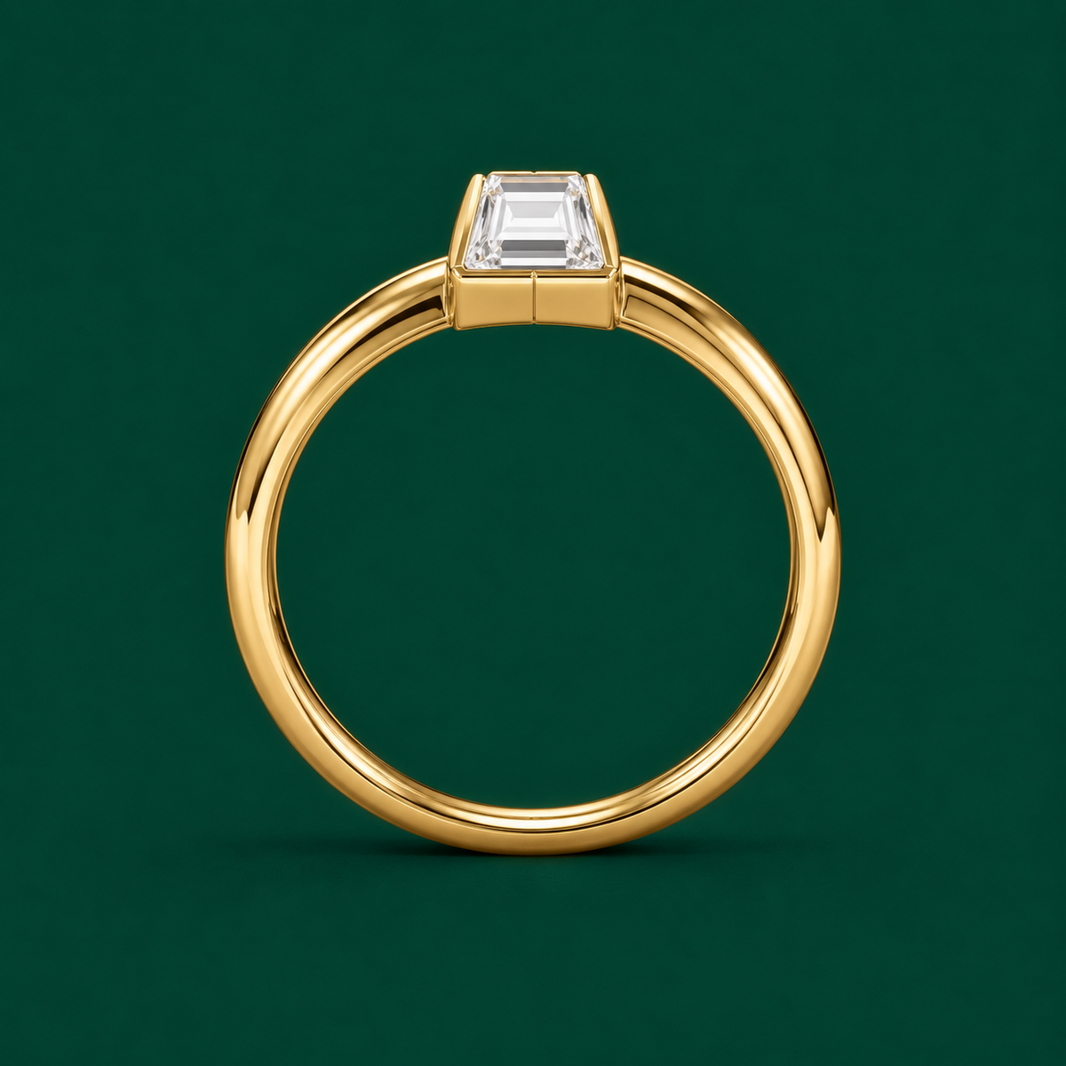 Tapered Baguette Twist Ring, view 3