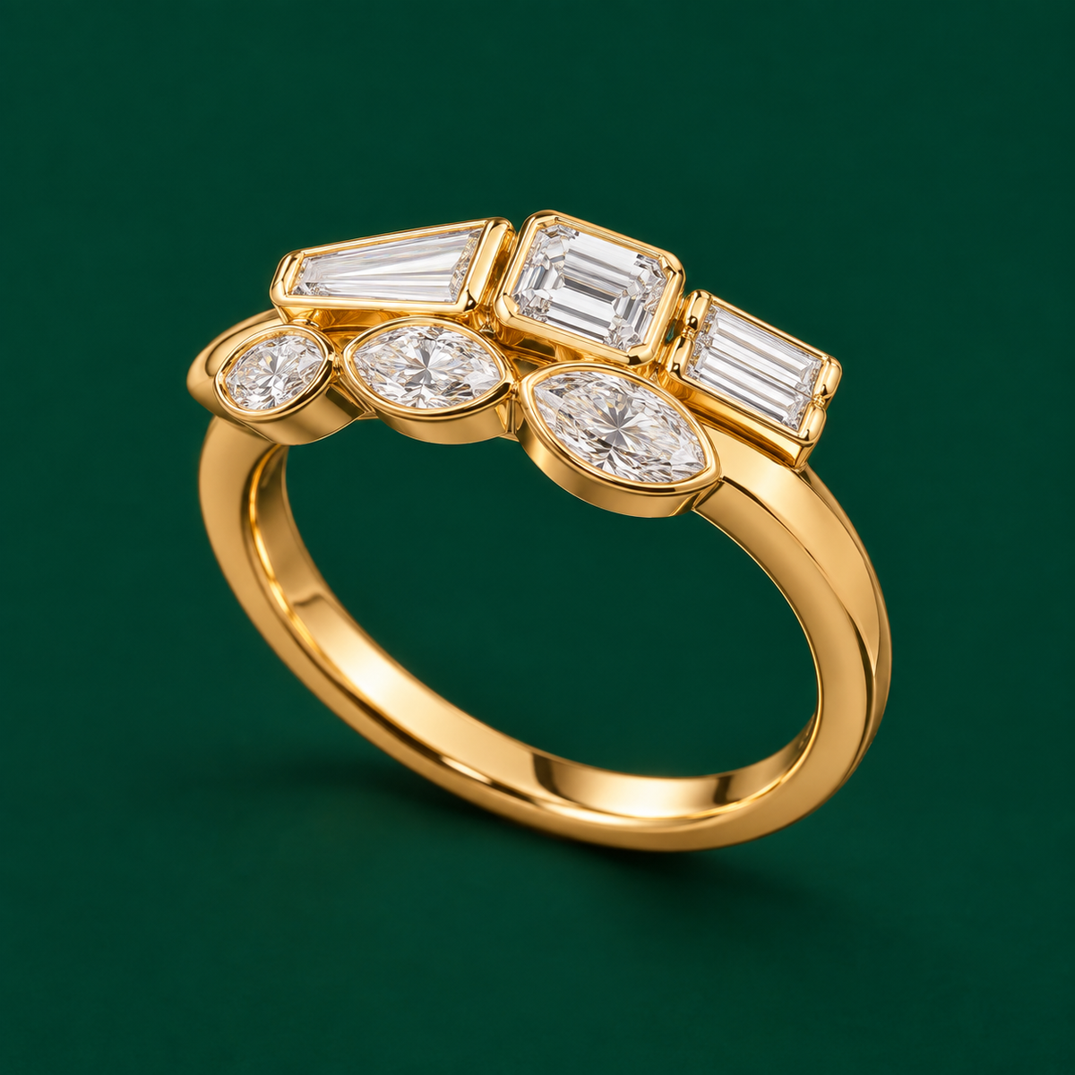 Baguette and Marquise Band, view 2