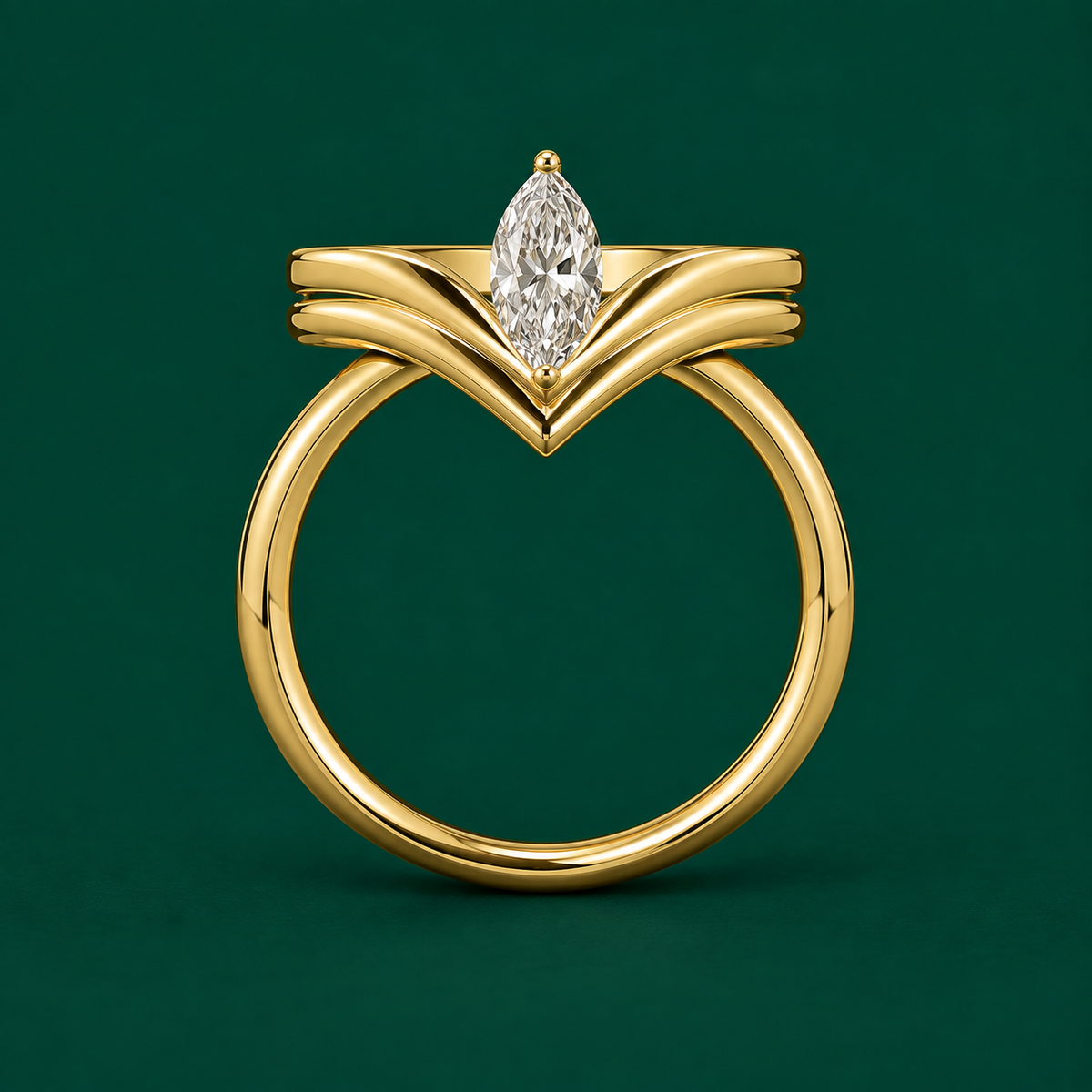 Marquise Nesting Ring, view 3