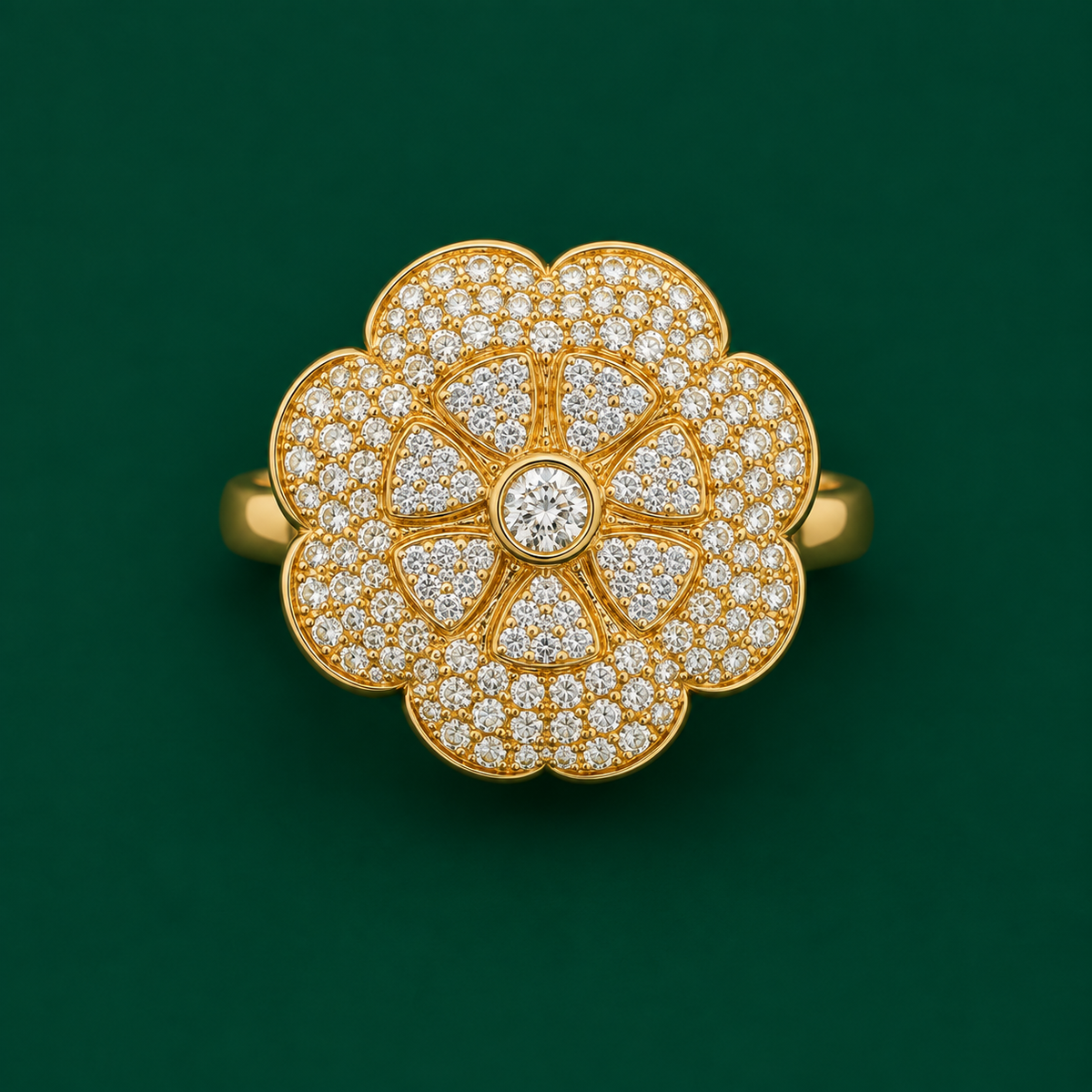 Pavé Blossom Ring