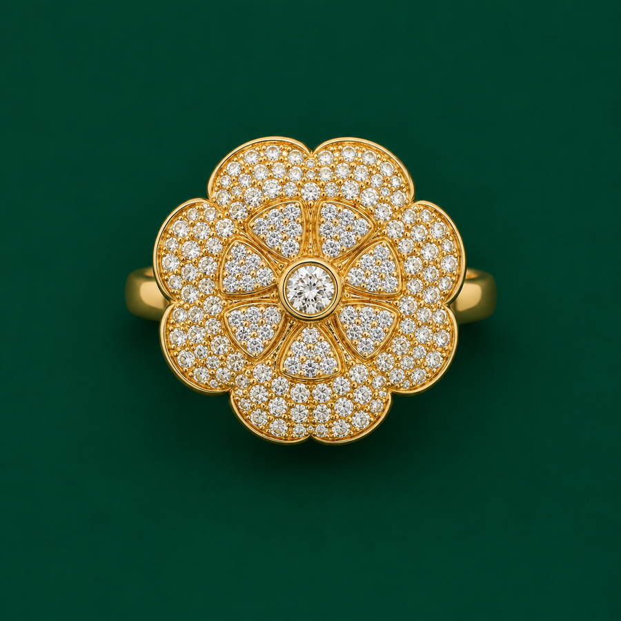 Pavé Blossom Ring