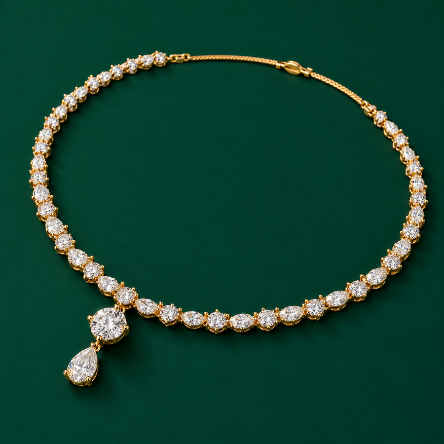 Graduated Pear Drop Necklace