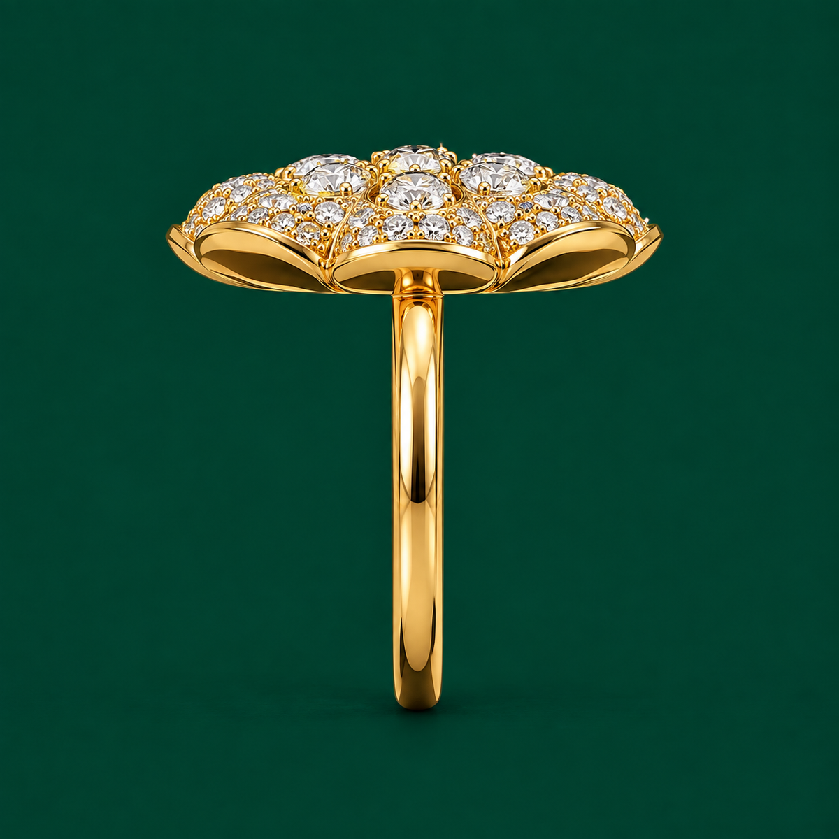 Pavé Dome Cluster Ring, view 4