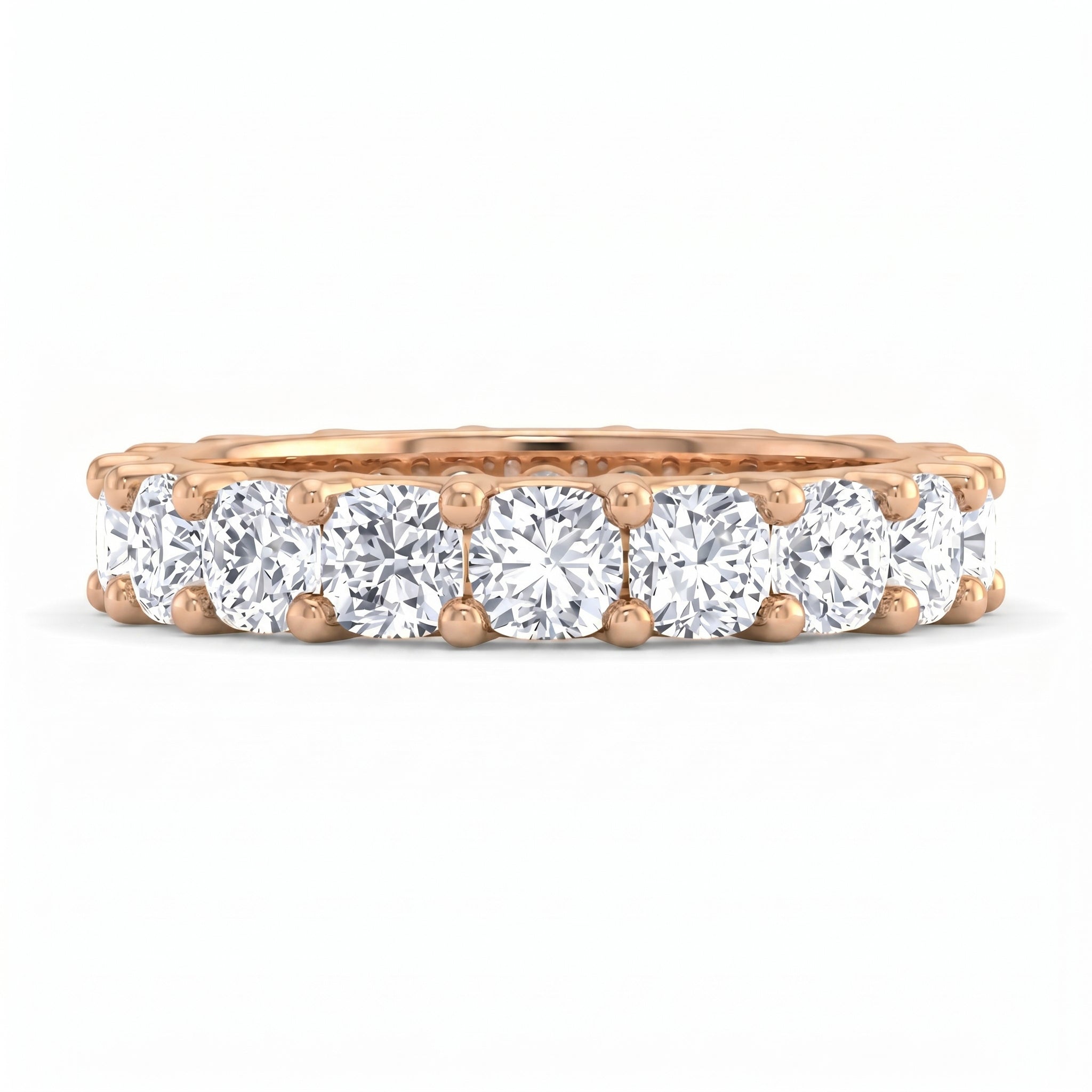 Cushion Cut Diamond Full Eternity Wedding Ring
