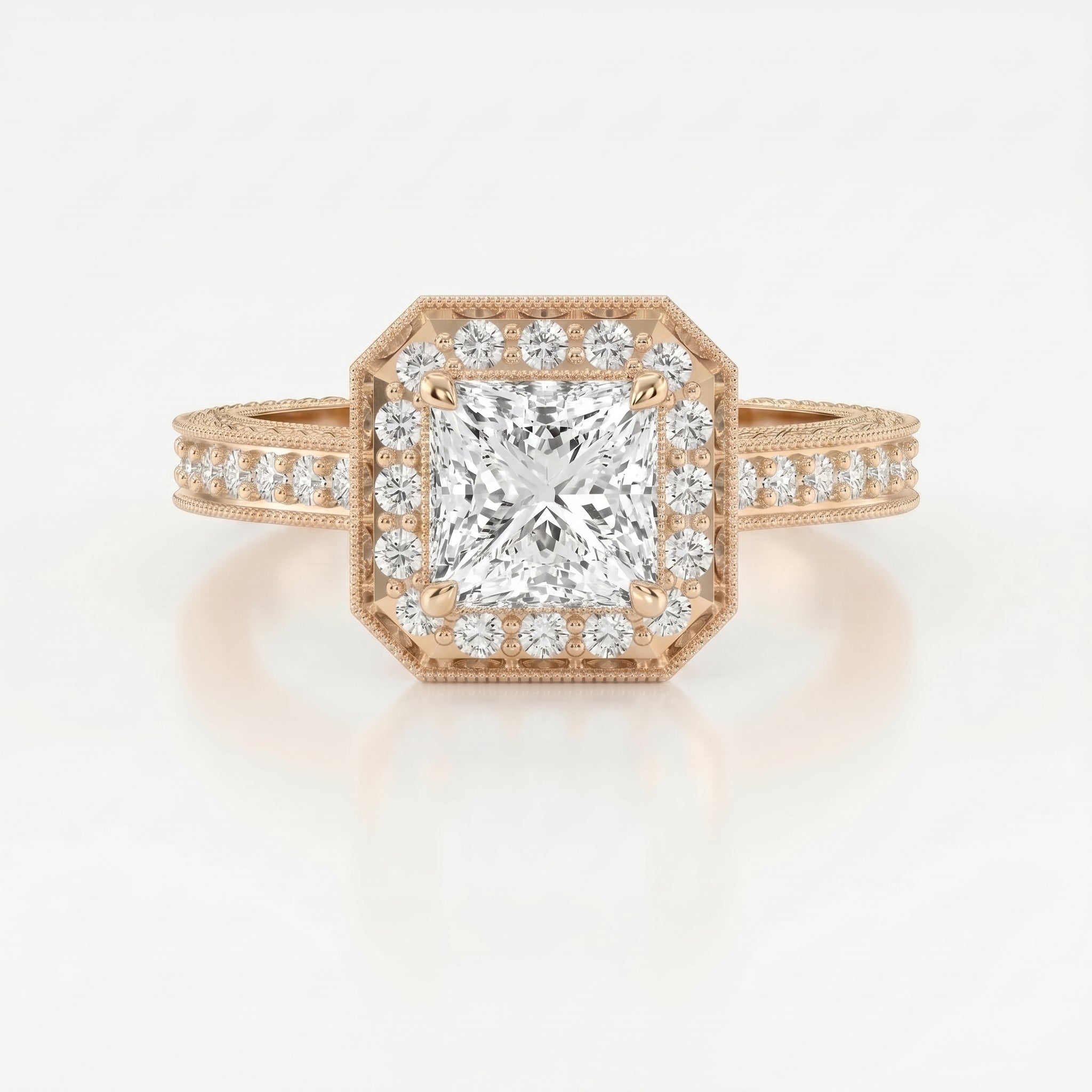 Princess Diamond Shape Vintage Ring 