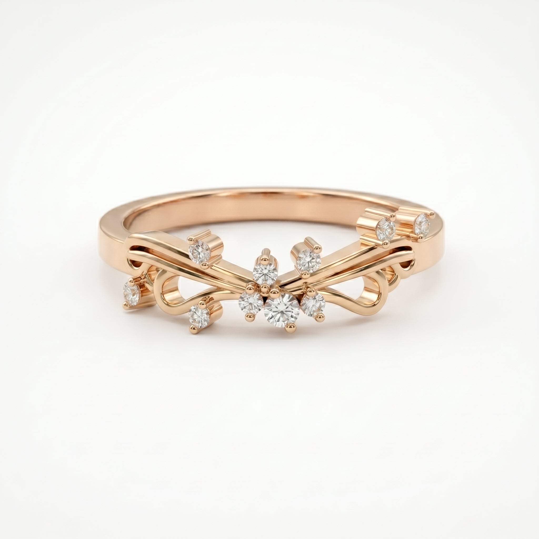 Glowing Leaves Diamond Ring ( 0.15 - 0.20 ct. )