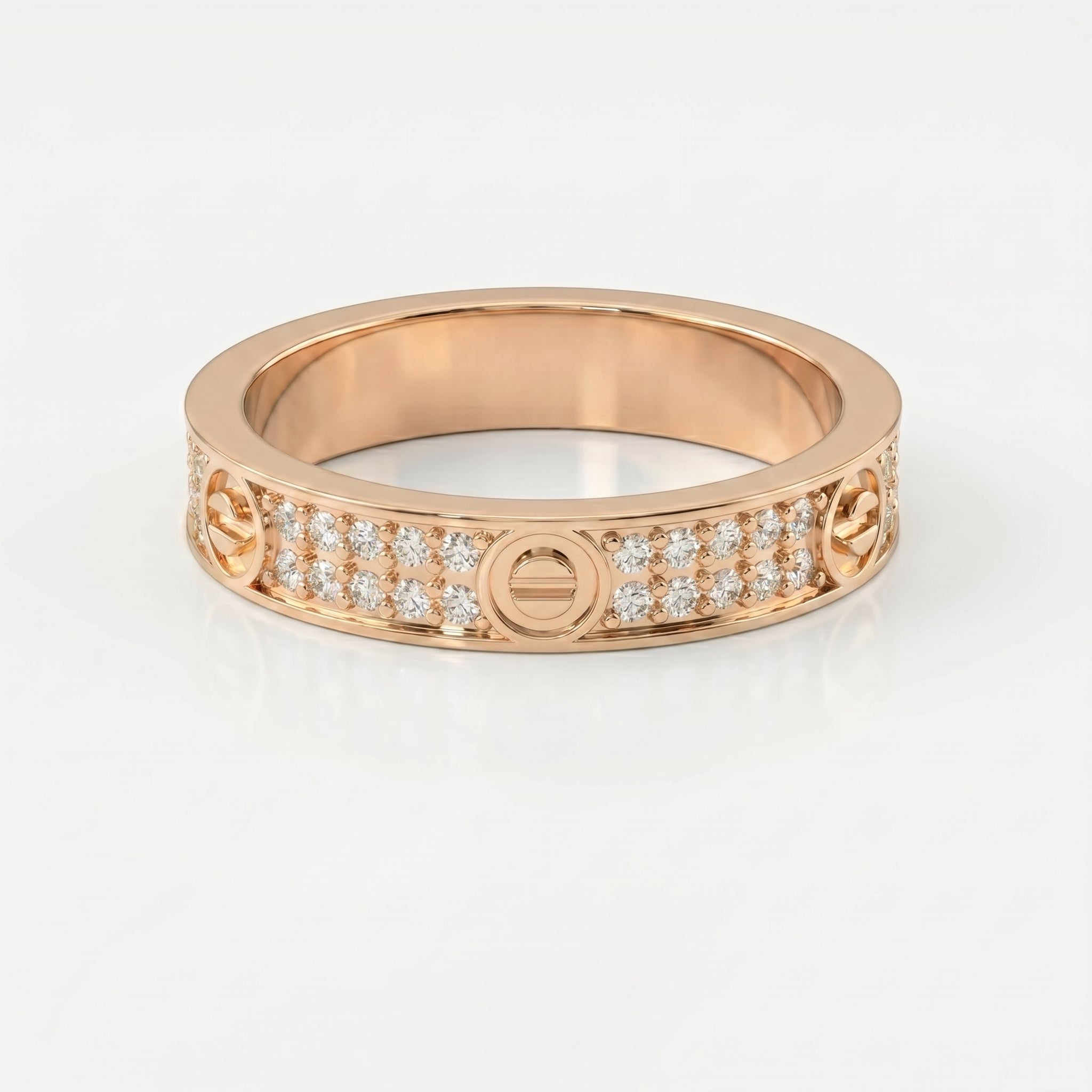 Elegant Round Diamond Gold Band