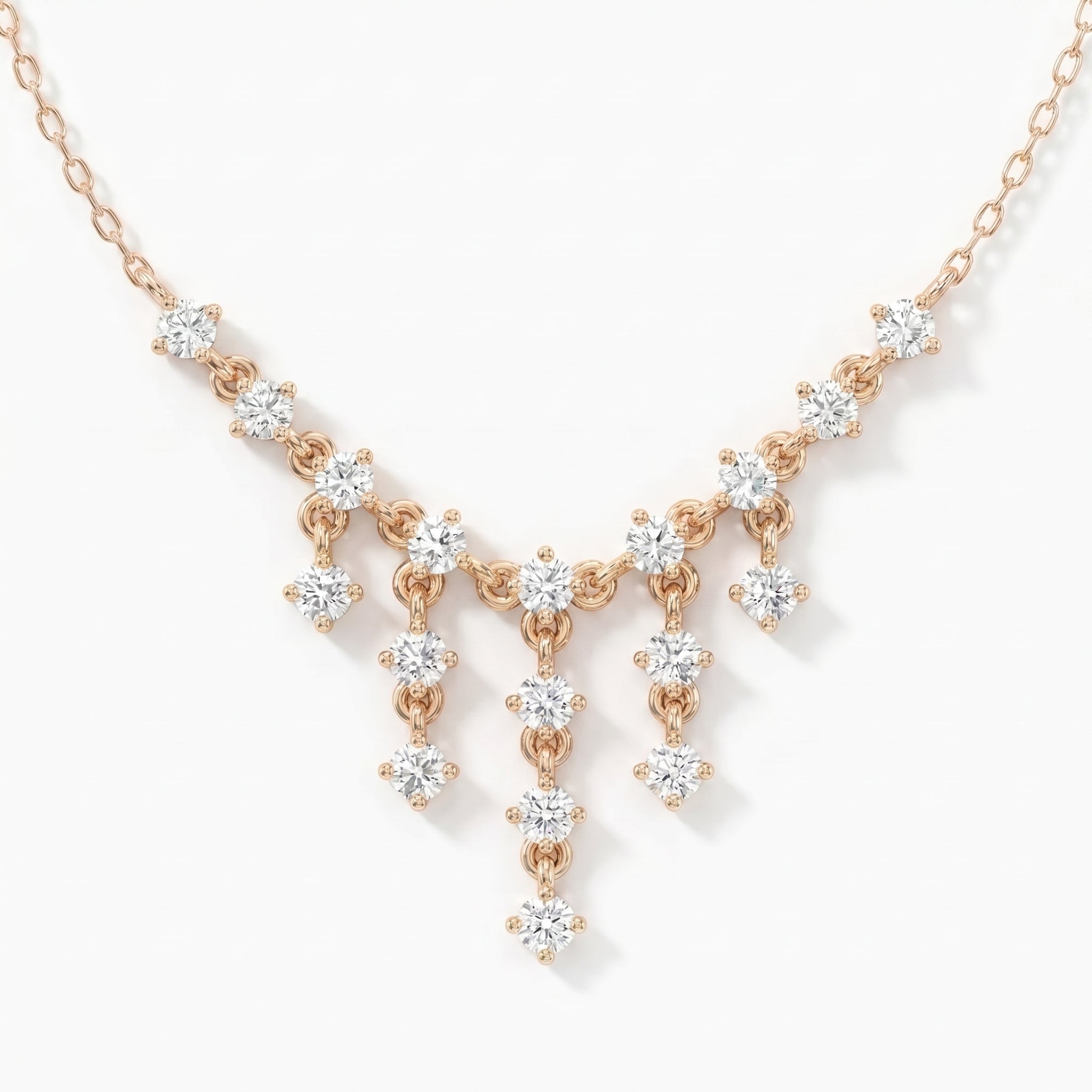 Casual Luxury Round Diamond Fashion Necklace