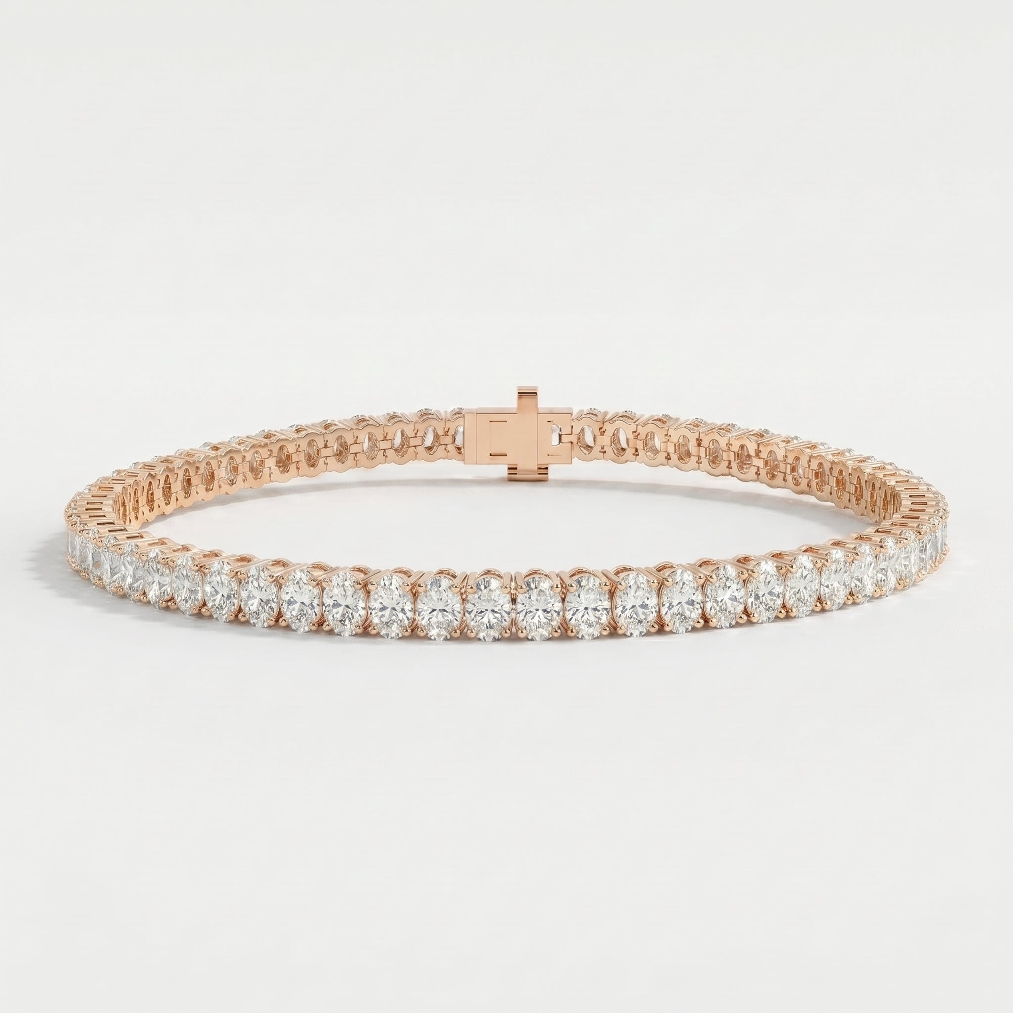 Oval Diamond Tennis Bracelet