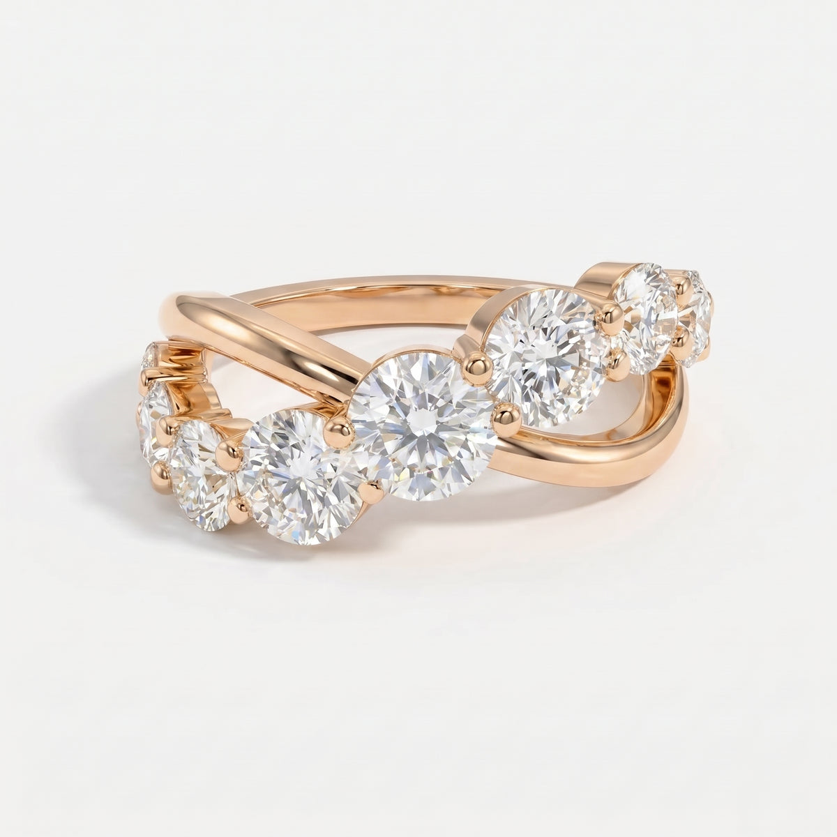 Round Brilliant Cut 9-Stone Diamond Ring