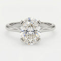 Classic Oval Shape Diamond Solitaire Engagement Ring