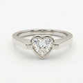 Elegant Heart-Shaped Solitaire Diamond Ring