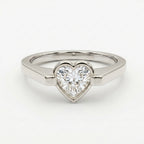 Elegant Heart-Shaped Solitaire Diamond Ring