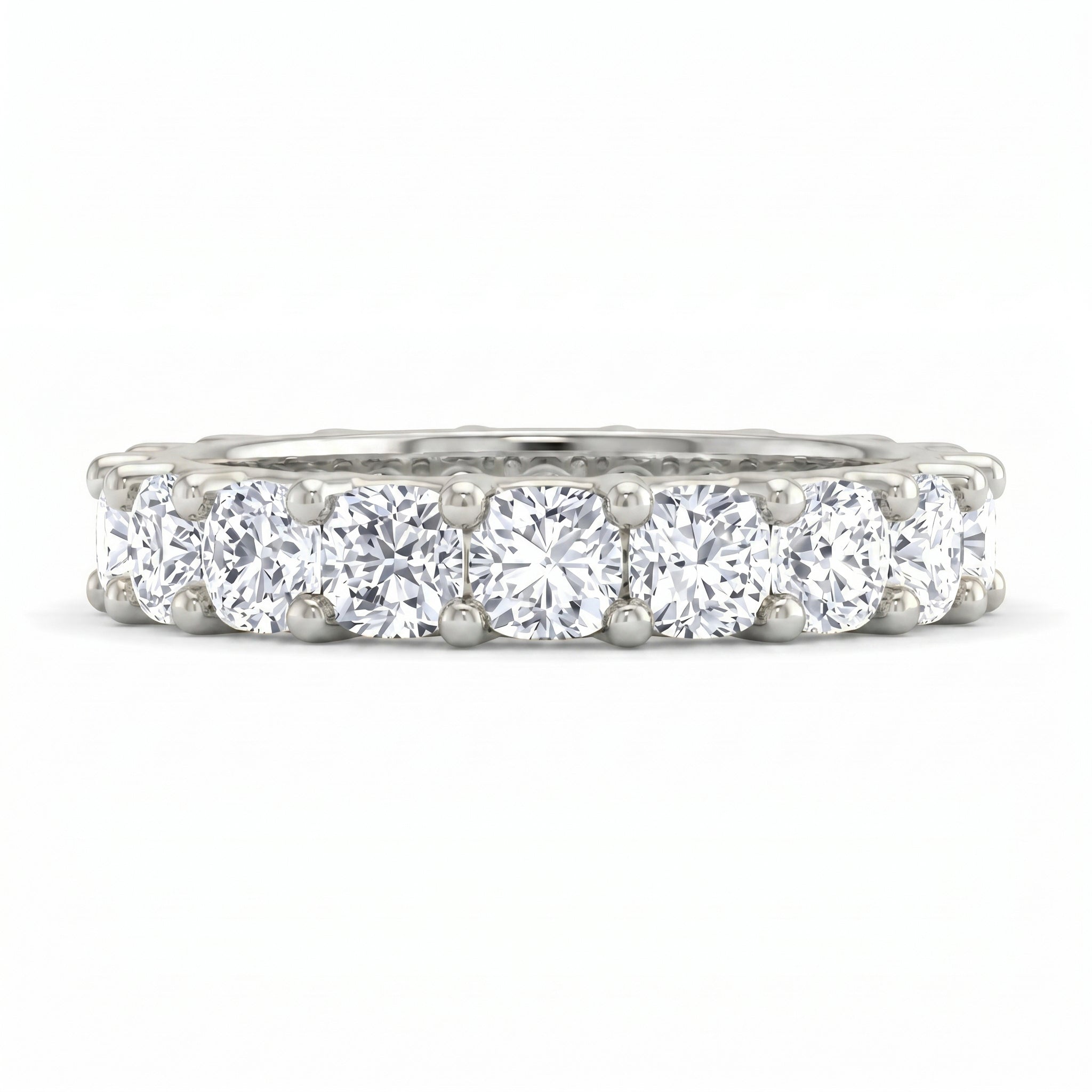 Cushion Cut Diamond Full Eternity Wedding Ring