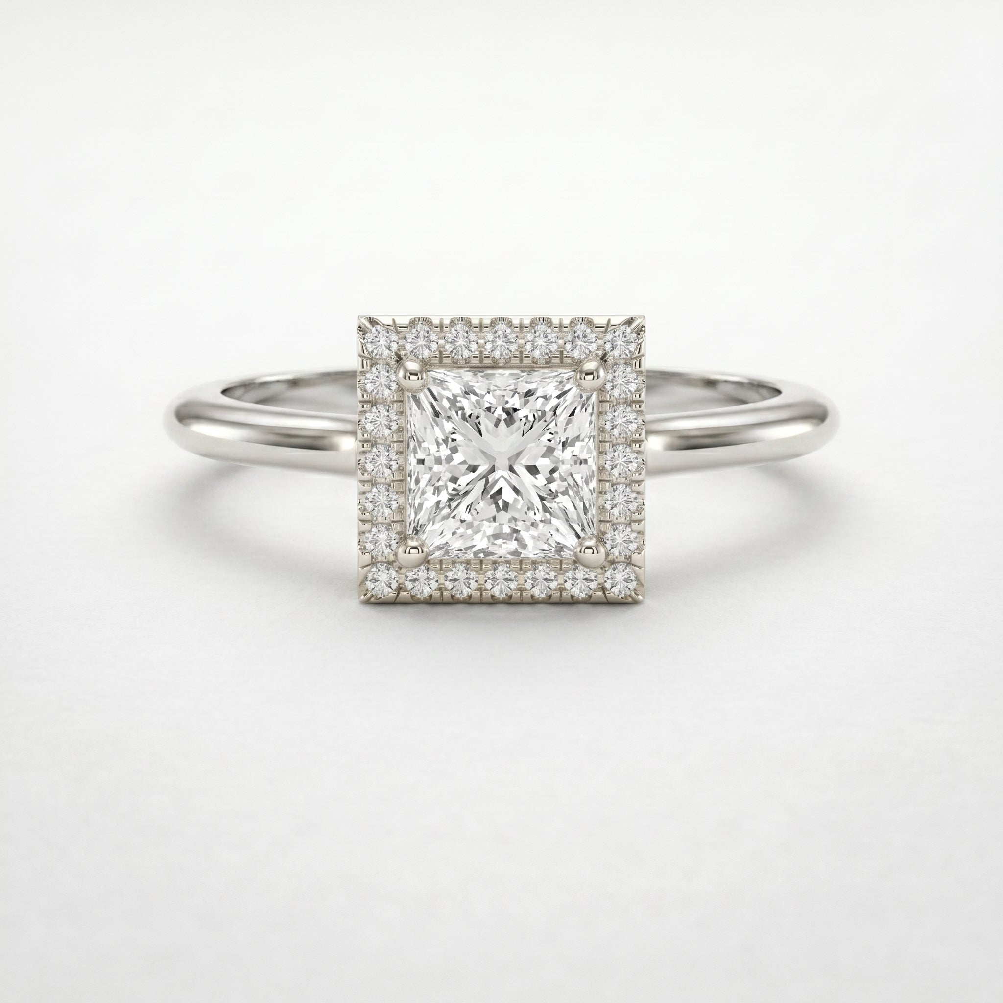 Crown line Princess Ring