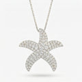 Round Diamond Celestial Starfish Design Pendant