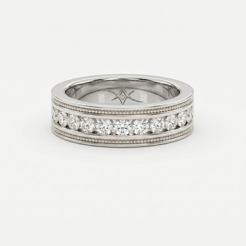 Men’s Half Eternity Handmade Diamond Band  ( 1.00-1.10 ct. )