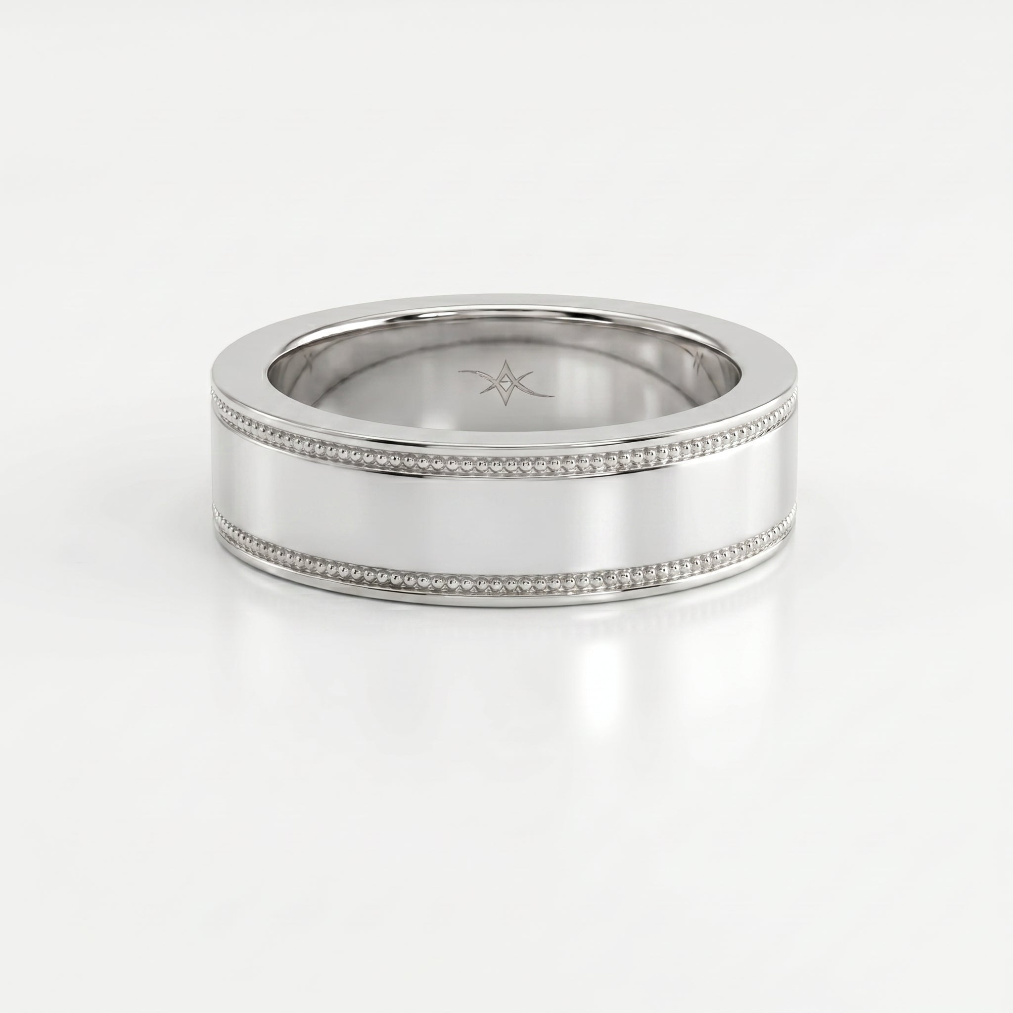 Men’s Flat Polish Migraine Metal Ring