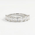 Luxury Ascher Cut Half Diamond Band