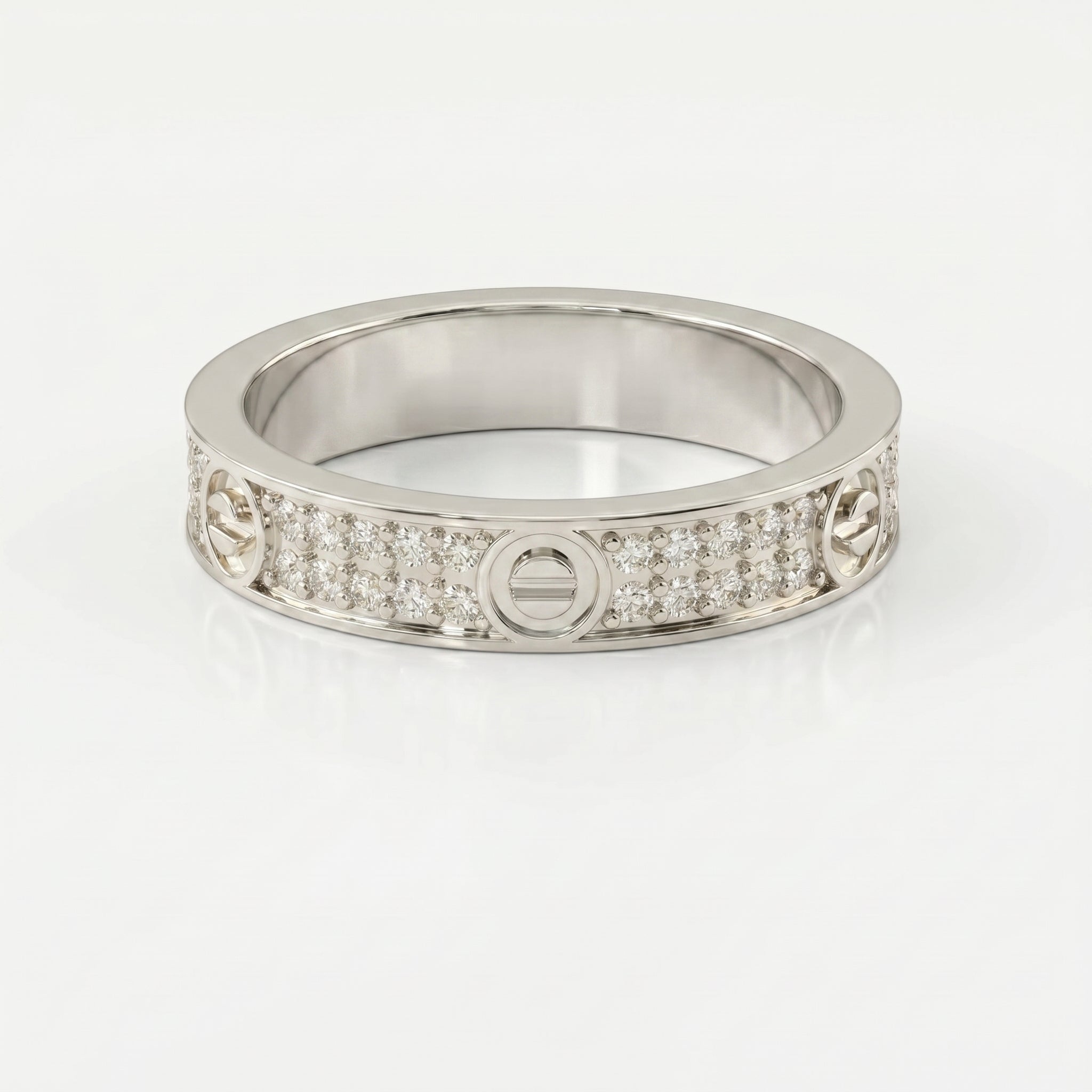 Elegant Round Diamond Gold Band