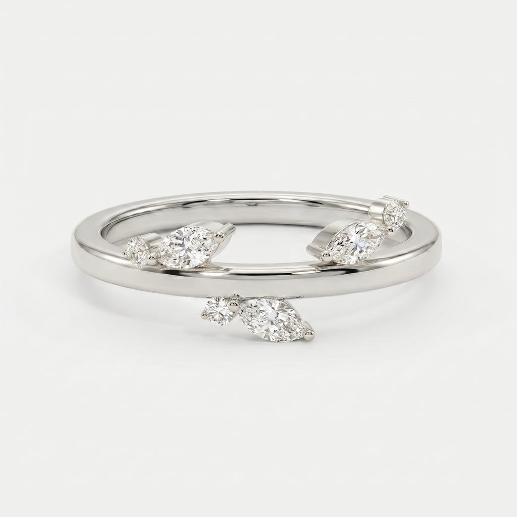 Minimalist Stacking Duo Diamond Band