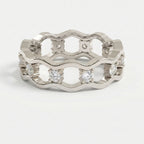 Link Round Wedding Band Rings