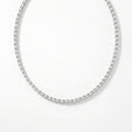 Elevate Elegance Emerald Cut Diamond Tennis Necklace