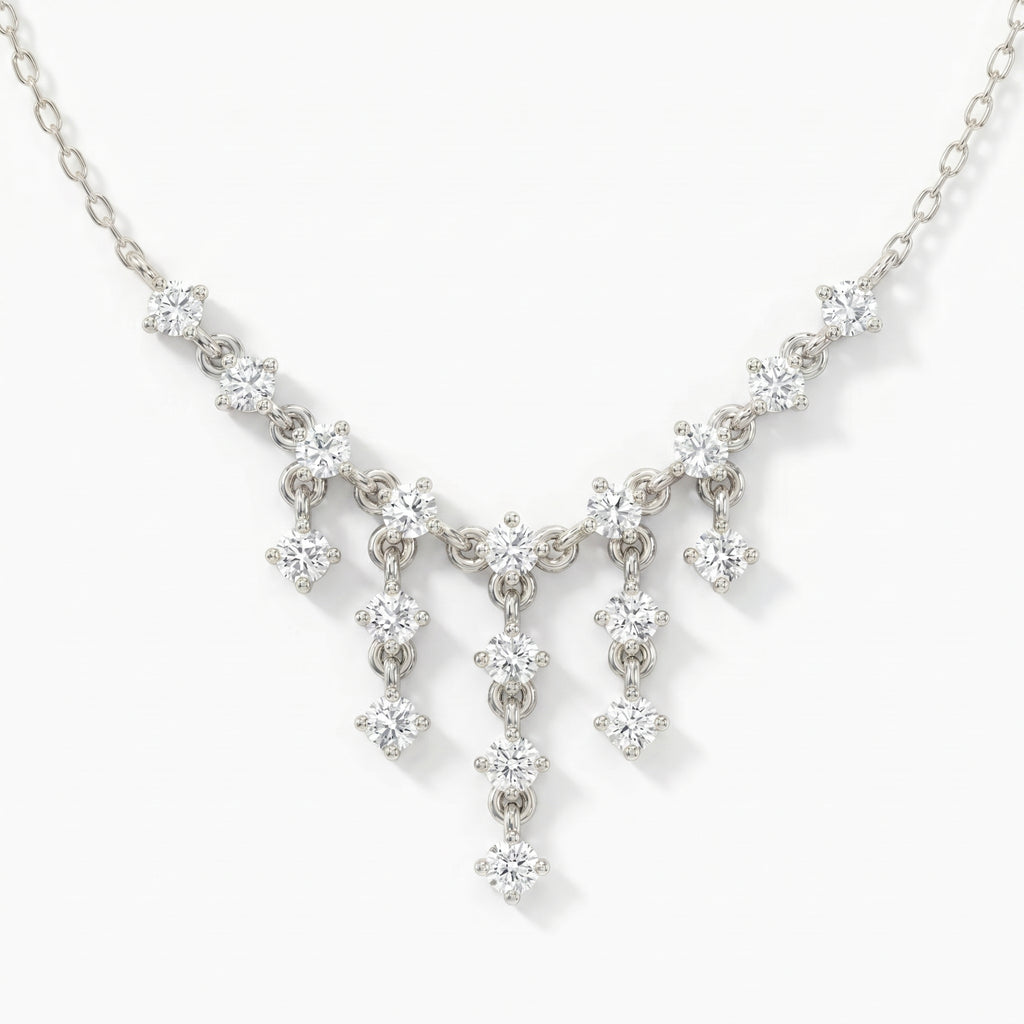 Casual Luxury Round Diamond Fashion Necklace