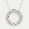 Round Diamond Twisted Circle of Life Fashion Necklace 