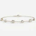Alternating Bezel Set Diamond Chain Bracelet
